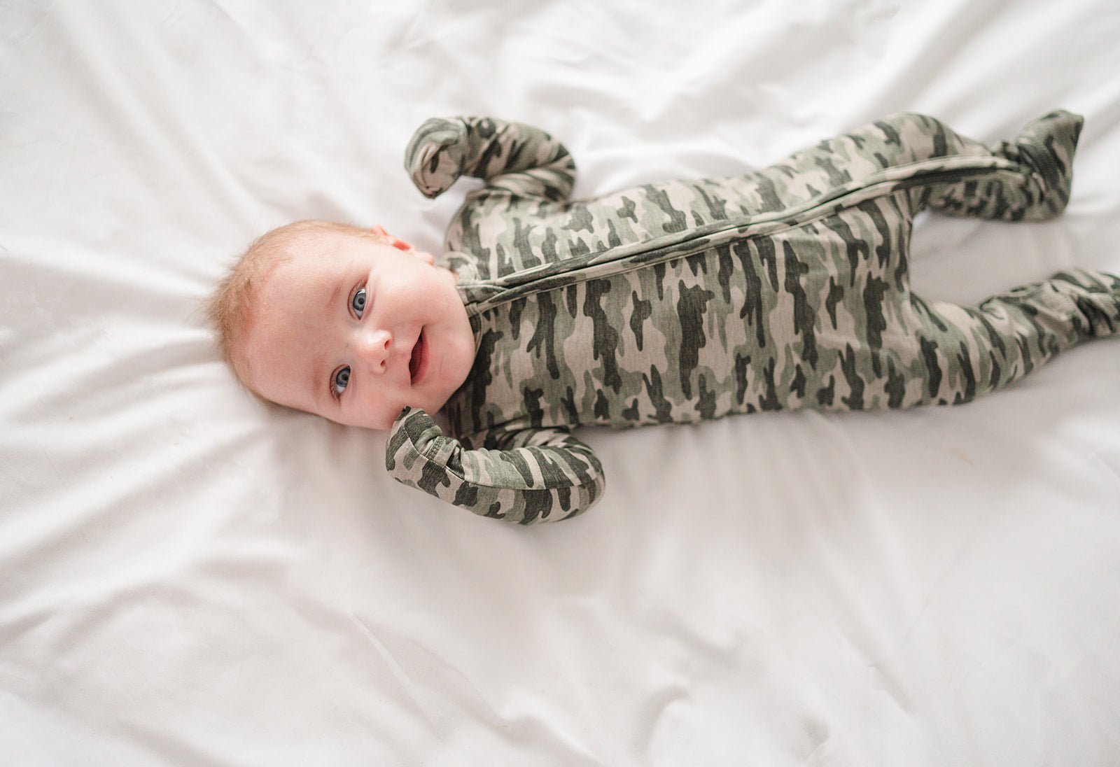 Harp Angel Boutique Camo Baby Pajamas |Zipper Romper - 