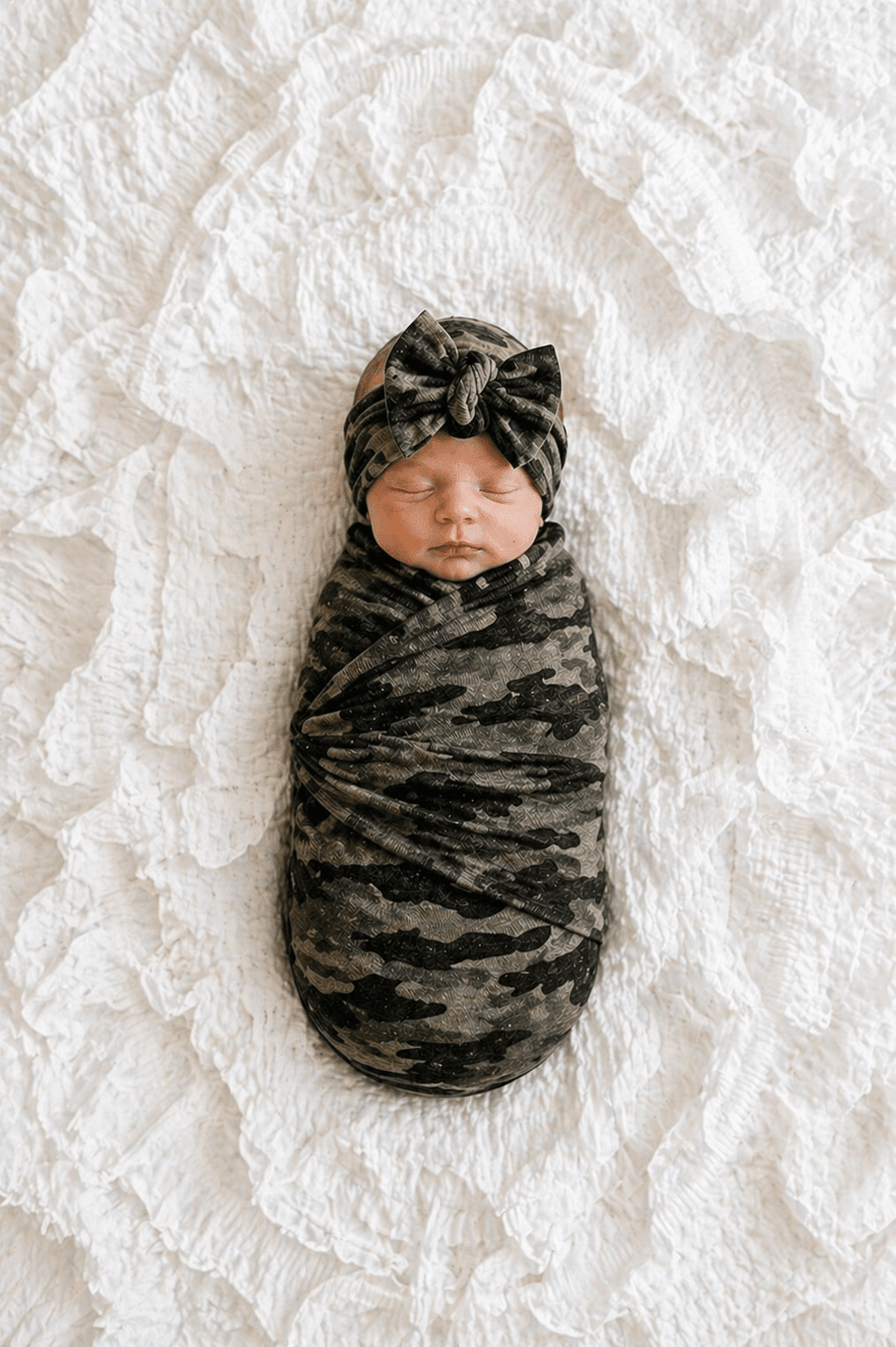 Harp Angel Boutique Camo Bamboo Baby Swaddle Blanket - Soft Stretch Newborn Wrap | Harp Angel Boutique