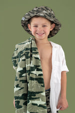 DREAM BIG LITTLE CO Camo Shark Dream Towel 31.5x63 Inch Cotton Beach TowelEveretts Place