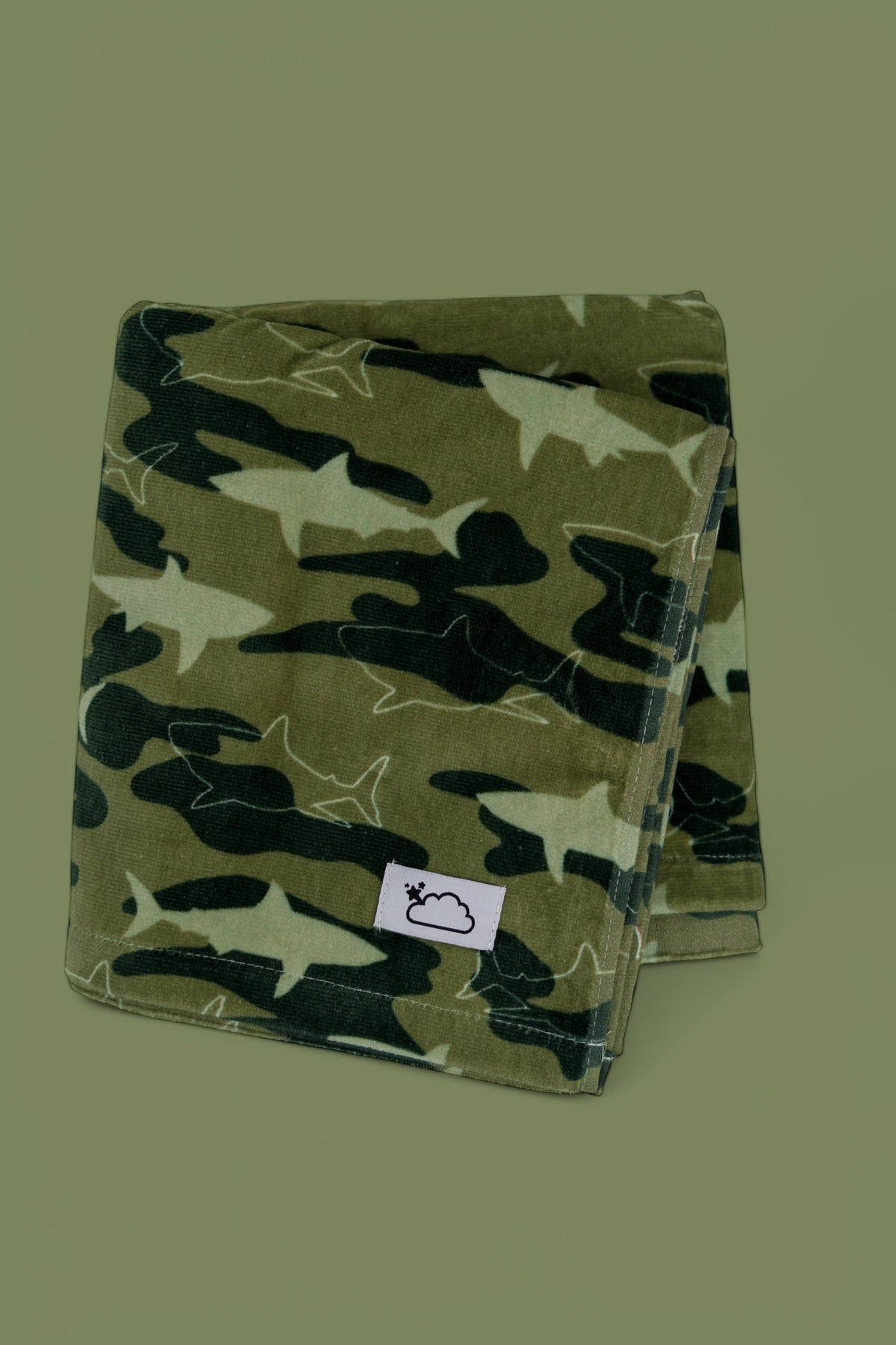 DREAM BIG LITTLE CO Camo Shark Dream Towel 31.5x63 Inch Cotton Beach TowelEveretts Place