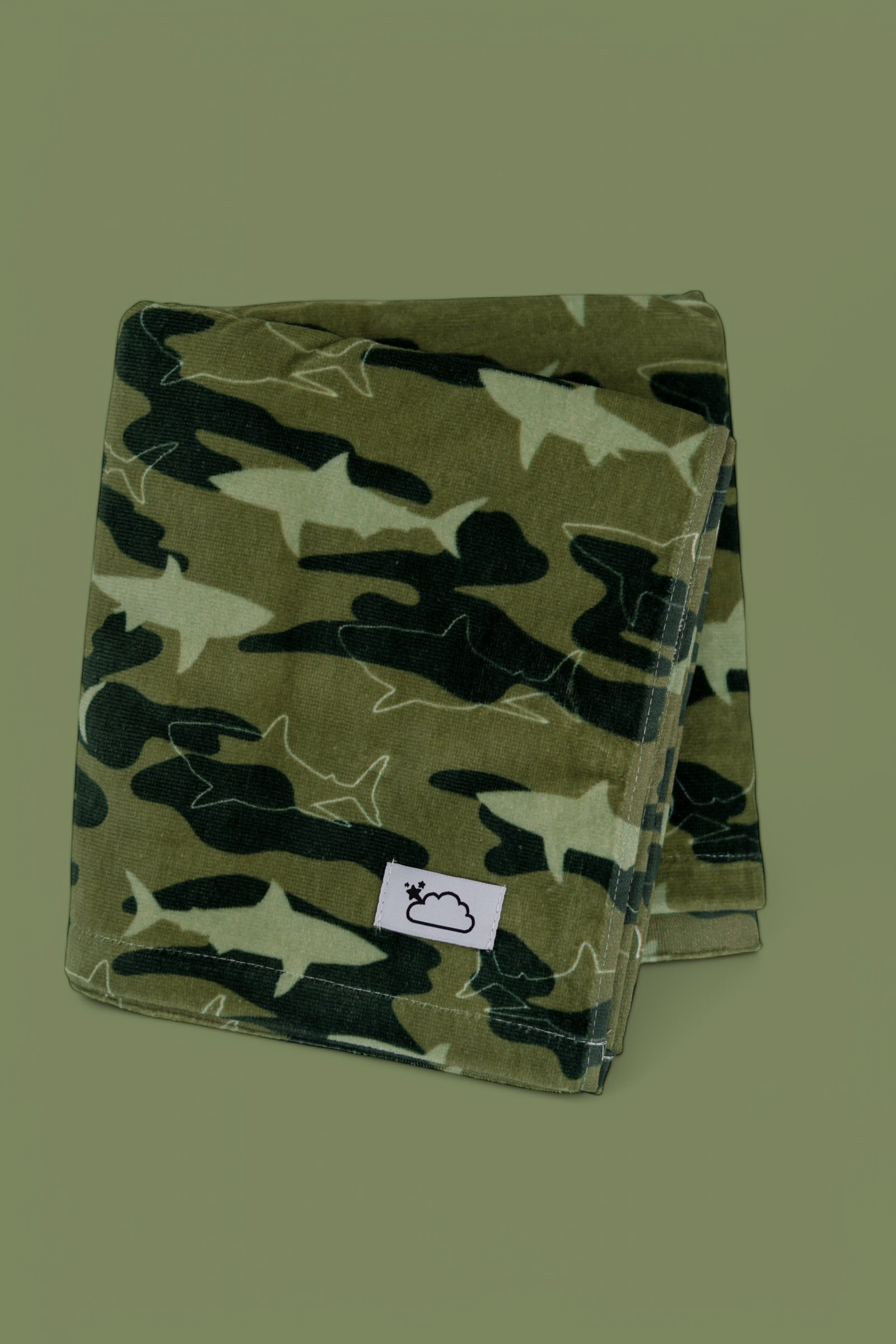 DREAM BIG LITTLE CO Camo Shark Dream Towel 31.5x63 Inch Cotton Beach TowelEveretts Place
