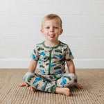 Bestaroo Camo Soft Bamboo Spandex Baby Romper With Dual Zippers For Easy Diaper Changes - 