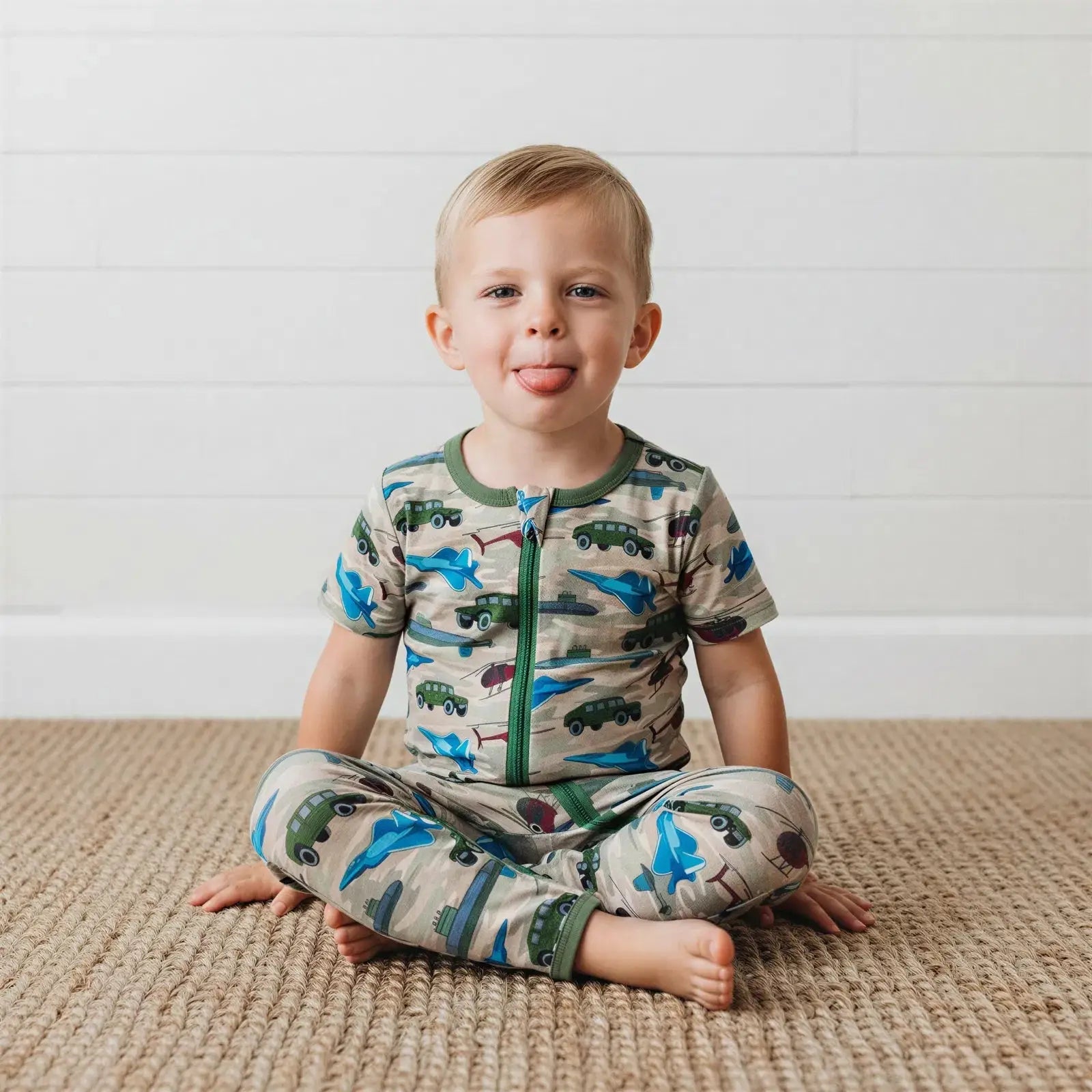 Bestaroo Camo Soft Bamboo Spandex Baby Romper With Dual Zippers For Easy Diaper Changes - 