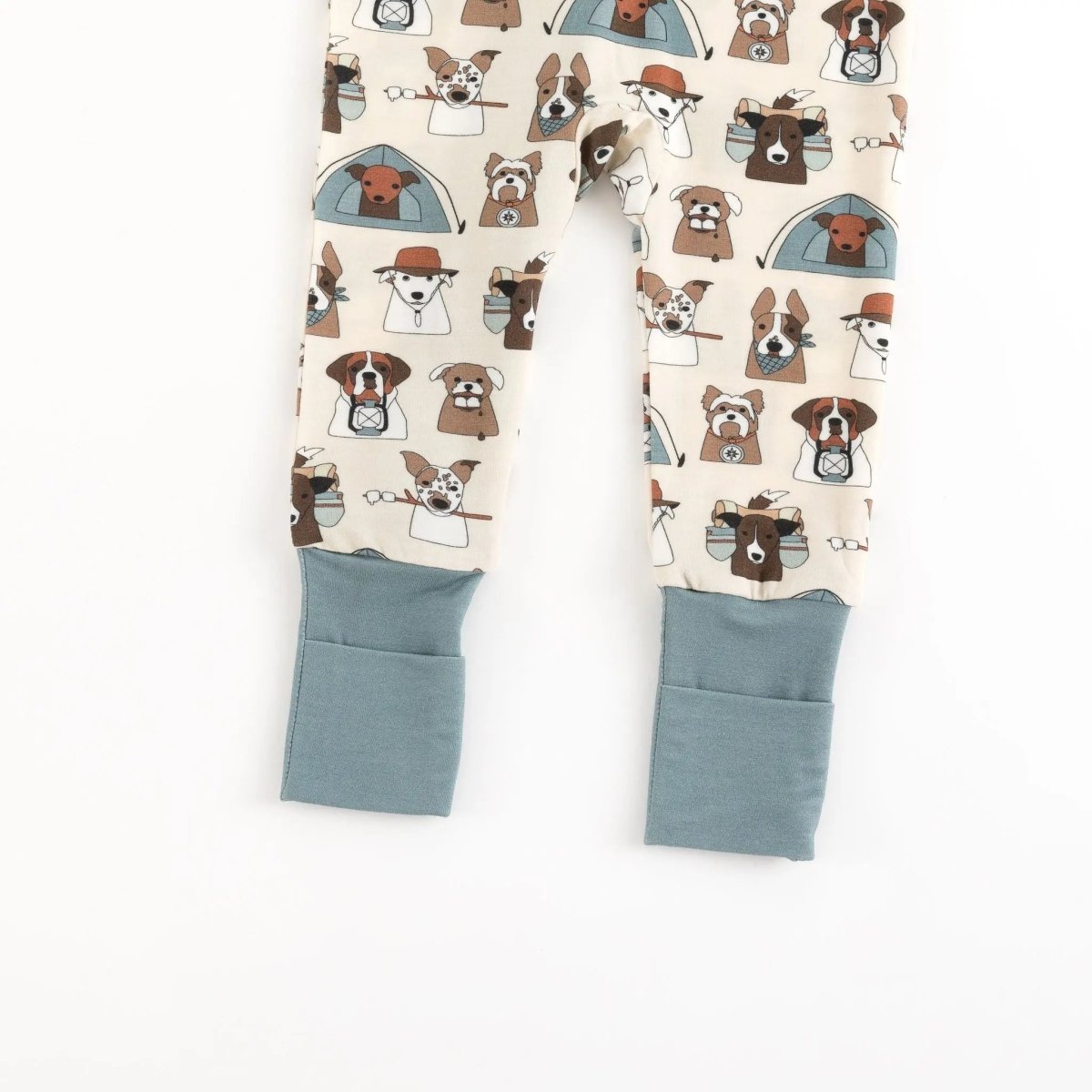 Dreamlet Camp Paws Convertible Zip Footies Blue Baby Sleepwear - Everetts Place Boutique - 