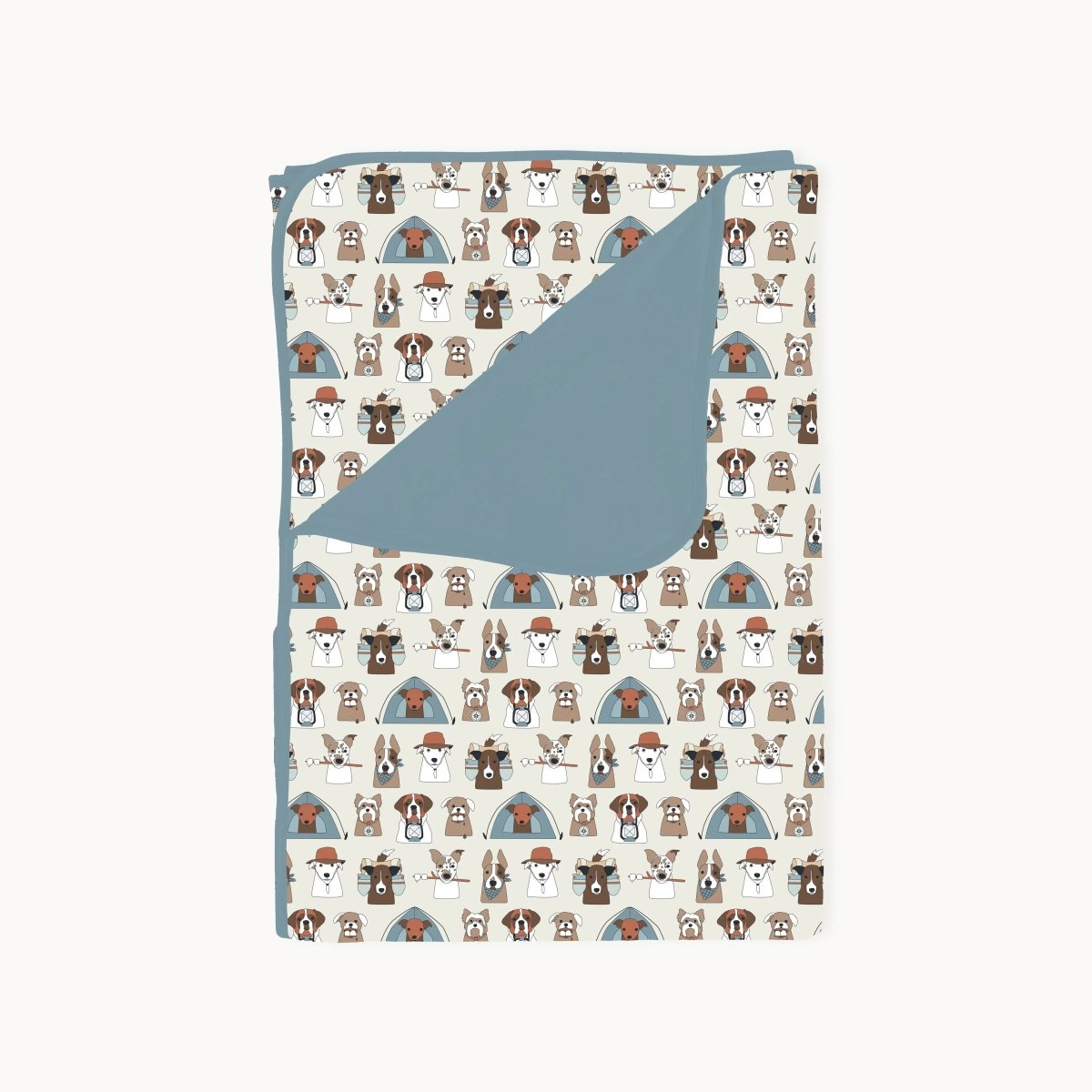 Dreamlet Camp Paws Dream Blanket Blue Dreamlet Cozy 62Inx47In - Everetts Place Boutique - 