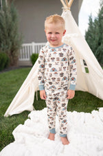 Dreamlet Camp Paws Long Sleeve Pajama Set Blue For Dogs Dreamlet - Everetts Place Boutique - 