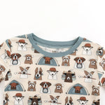 Dreamlet Camp Paws Long Sleeve Pajama Set Blue For Dogs Dreamlet - Everetts Place Boutique - 