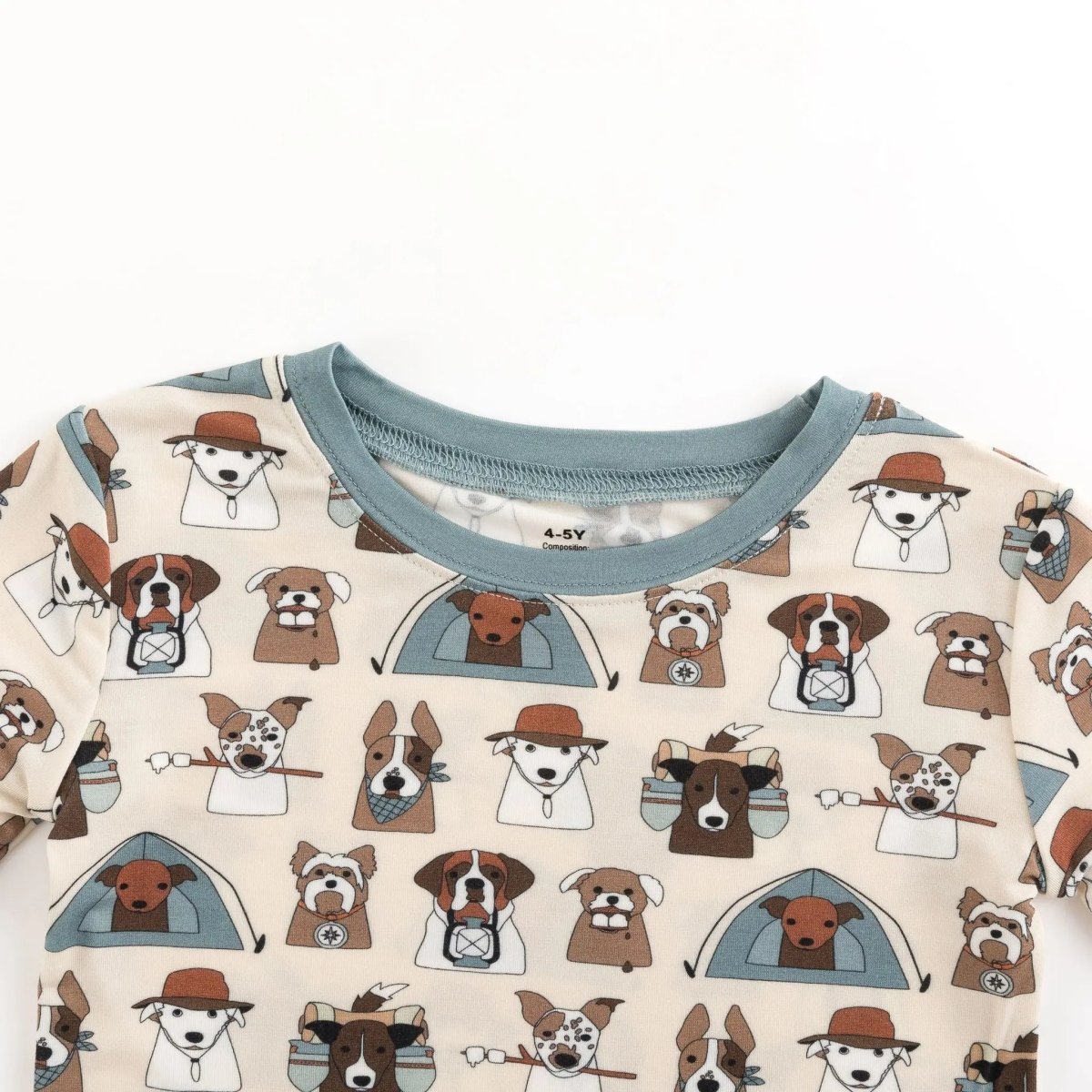 Dreamlet Camp Paws Long Sleeve Pajama Set Blue For Dogs Dreamlet - Everetts Place Boutique - 