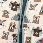 Dreamlet Camp Paws Romper Blue Lightweight Cozy Summer Outfit - Everetts Place Boutique - 