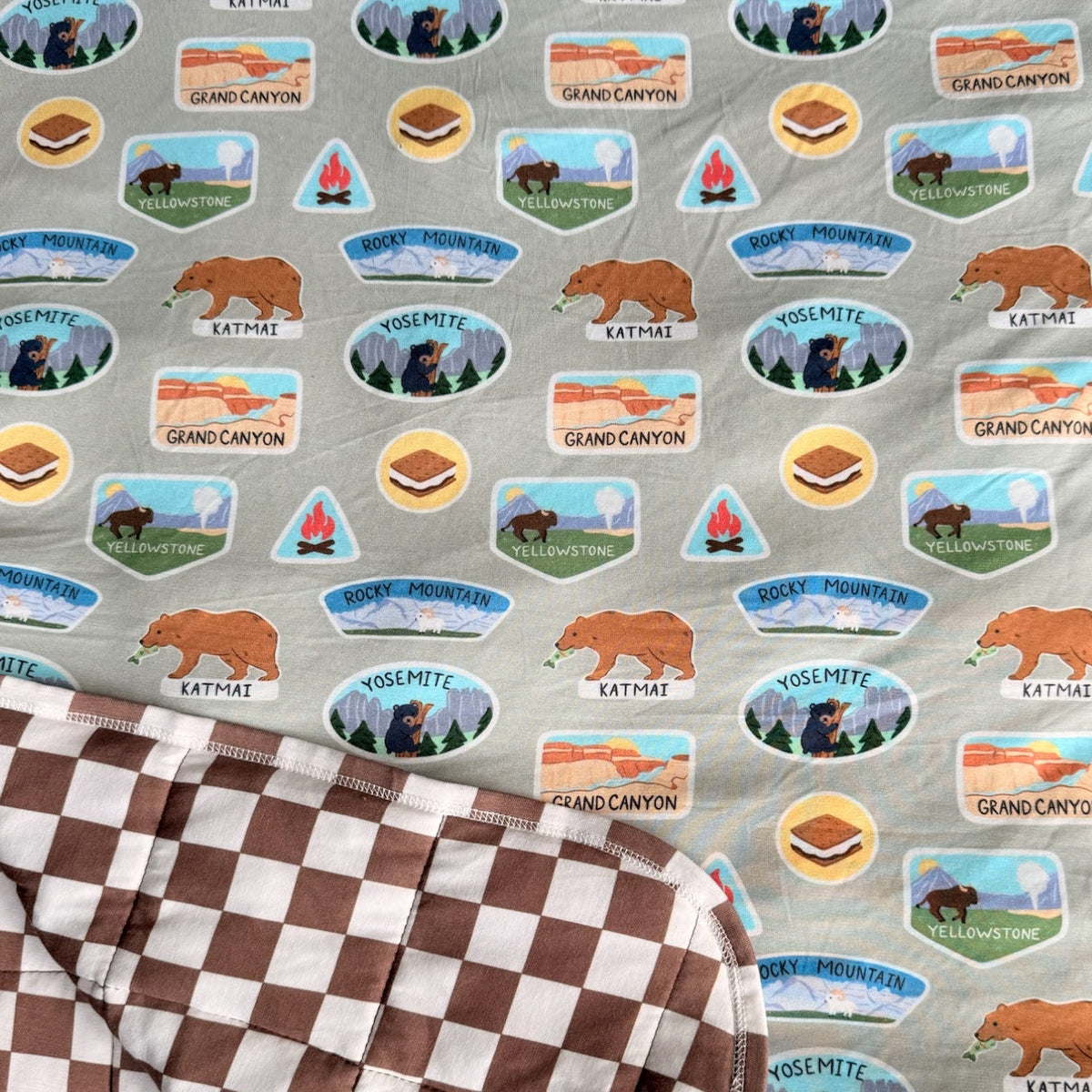 My First National Park Toddler Blanket 57x39 inches Tog Rating: 2.0 by Rayn’s Tiny Stitches