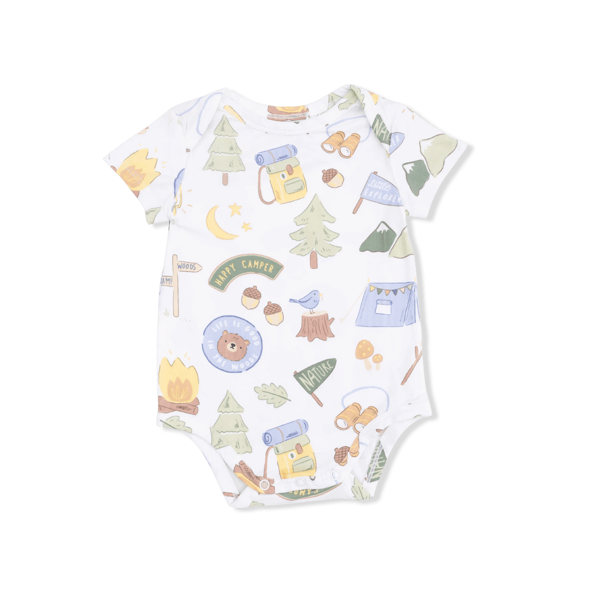 Camping Blue - Short Sleeve Bodysuit - Baby & Toddler Clothing, Textile, Infant bodysuit, Overall, Baby Products | Everetts Place