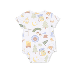 Angel Dear Camping Blue - Short Sleeve Bodysuit - 