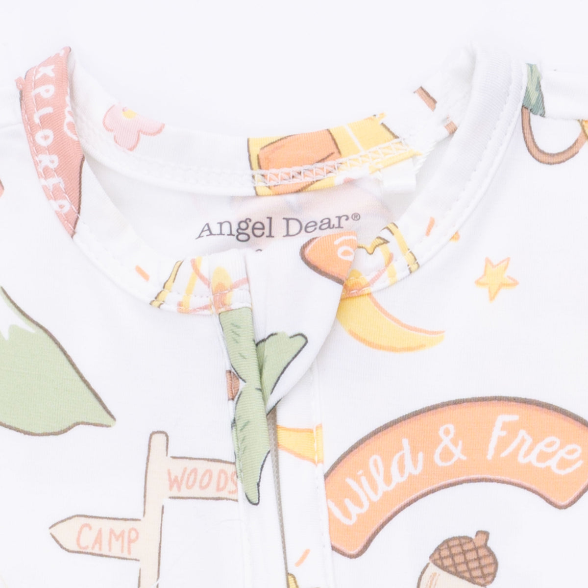 Angel Dear Camping Pink - 2 Way Ruffle Back Zipper FootieEveretts Place