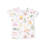 Angel Dear Camping Pink - Short Sleeve Loungewear Set - 
