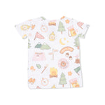 Angel Dear Camping Pink - Short Sleeve Loungewear Set - 