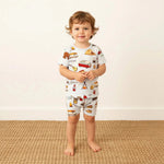 Camping Shorts PJs - Sleeve, Baby & Toddler Clothing, White, Child, Orange | Everetts Place