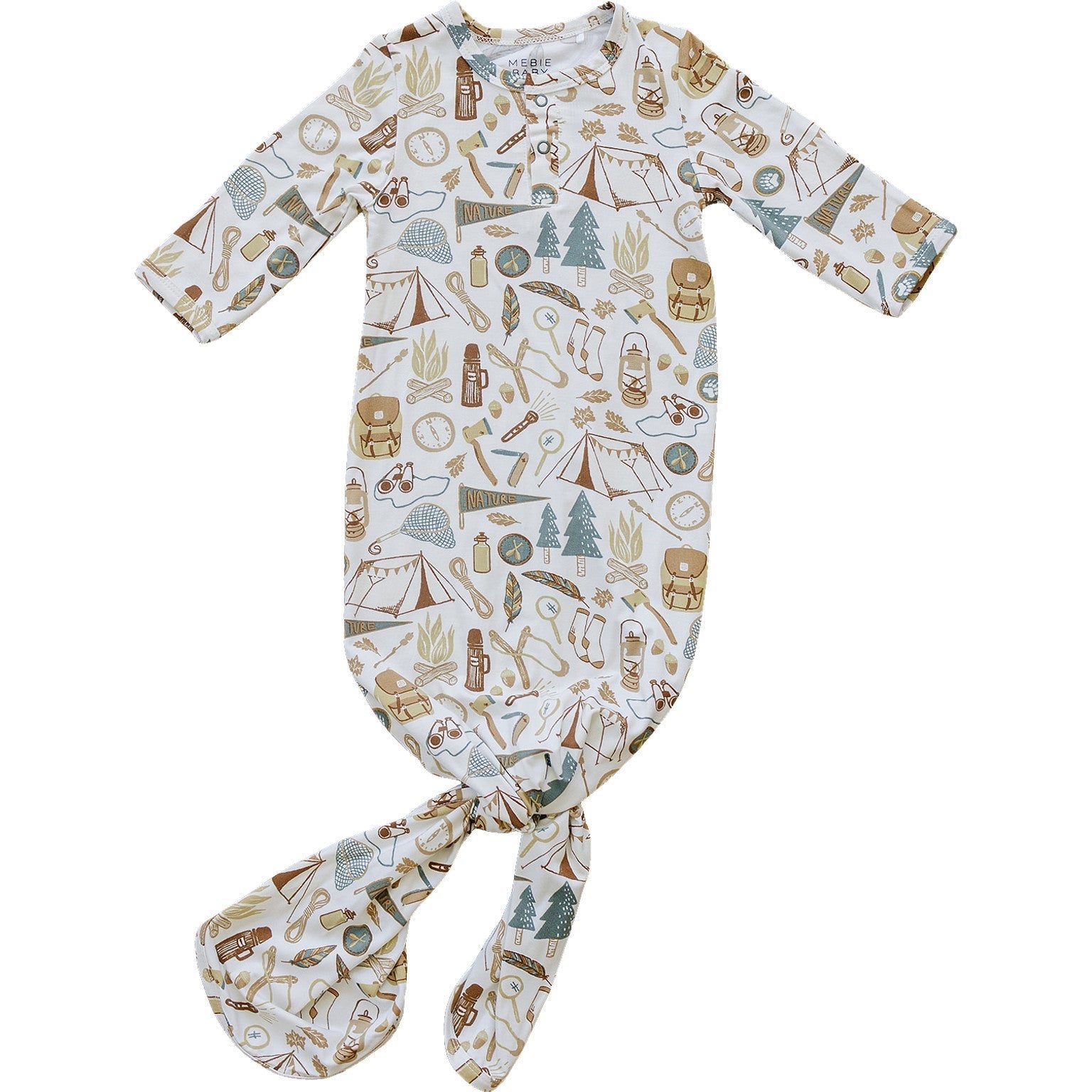 Camping Trip Bamboo Knot Gown - Baby & Toddler Clothing, Overall, Pattern, One-piece garment, Clothing | Everetts Place