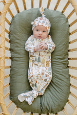 Mebie Baby Camping Trip Bamboo Newborn Knot Hat Soft Stretchy Rayon Gender Neutral - 