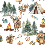 Minky Baby Blanket Let's Go Camping by Honey Lemonade at Everetts Place