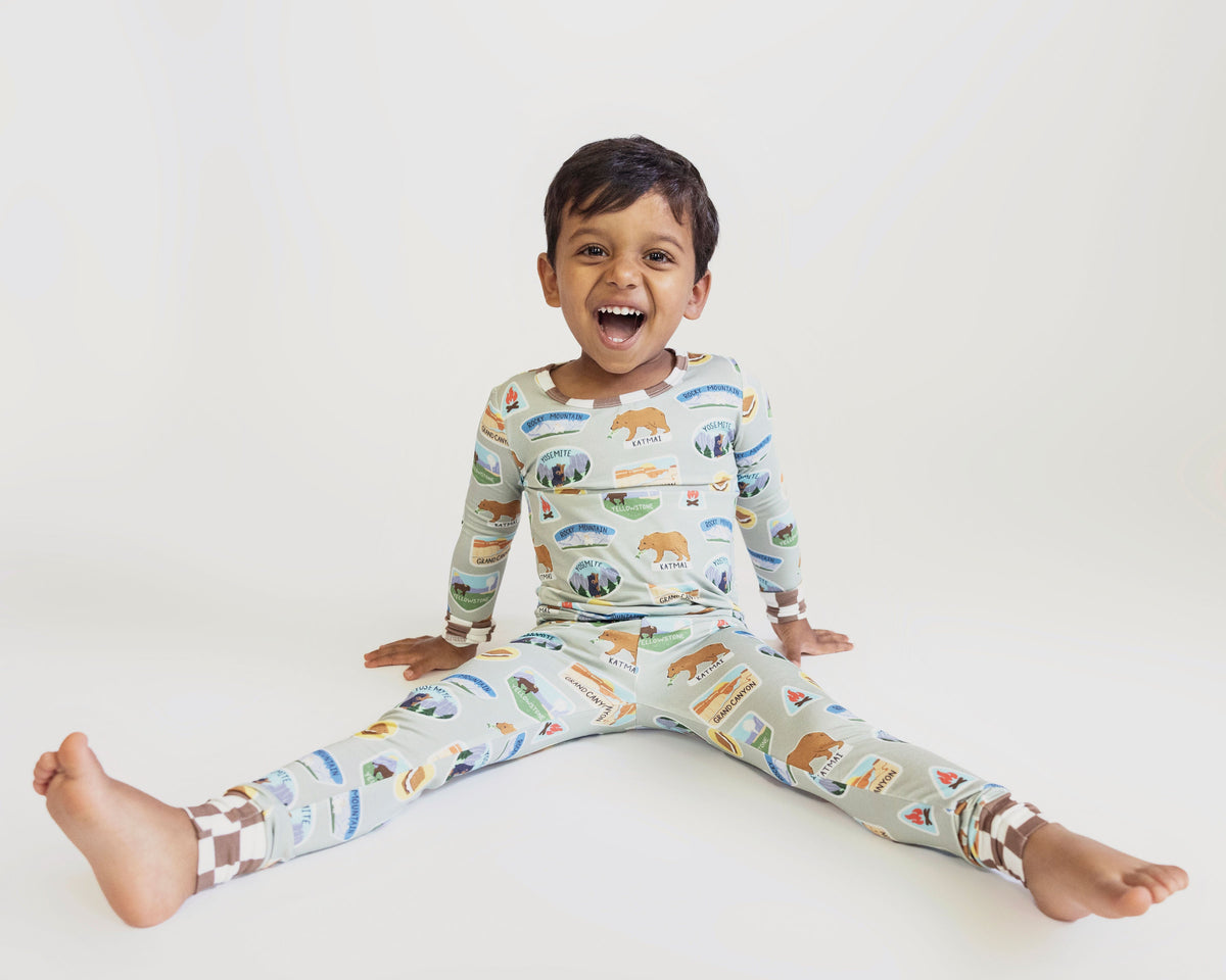My First National Parks Trip Bamboo Toddler Pajamas | Two-Piece Adventure Sleepwear by Rayn’s Tiny Stitches