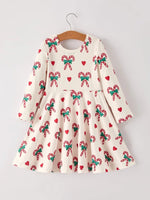 Rylee Faith Designs Candy Cane and Heart Christmas Girls Dress - Everetts Place Boutique - 