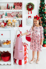 Mila & Rose ® Candy Cane Cutie 3/4 Sleeve Pocket Twirl Dress - 
