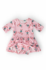 Mila & Rose ® Candy Cane Cutie 3/4 Sleeve Twirl Bodysuit - 