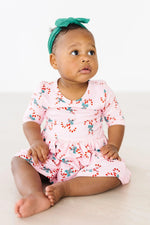 Mila & Rose ® Candy Cane Cutie 3/4 Sleeve Twirl Bodysuit - 