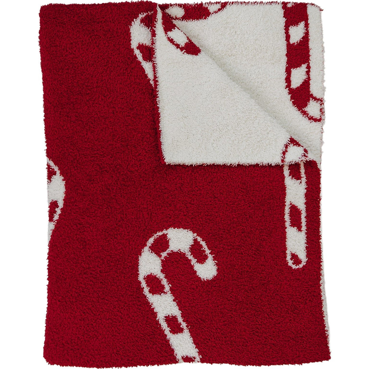 Candy Cane Plush Blanket - Wool, Woolen, Towel, Scarf | Everetts Place
