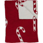 Candy Cane Plush Blanket - Wool, Woolen, Towel, Scarf | Everetts Place