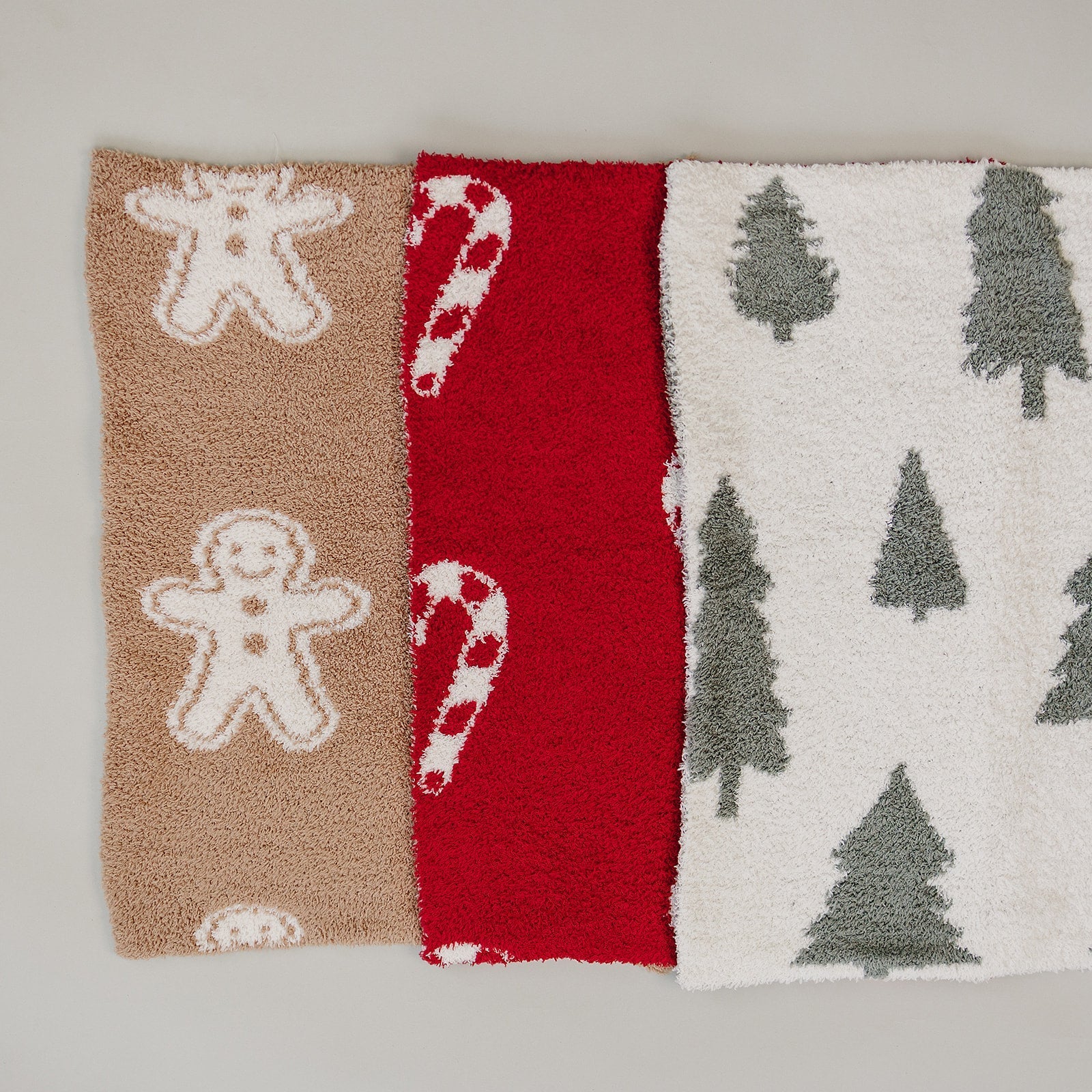 Mebie Baby Candy Cane Plush Blanket Three Sizes Available Soft Lightweight Breathable - 