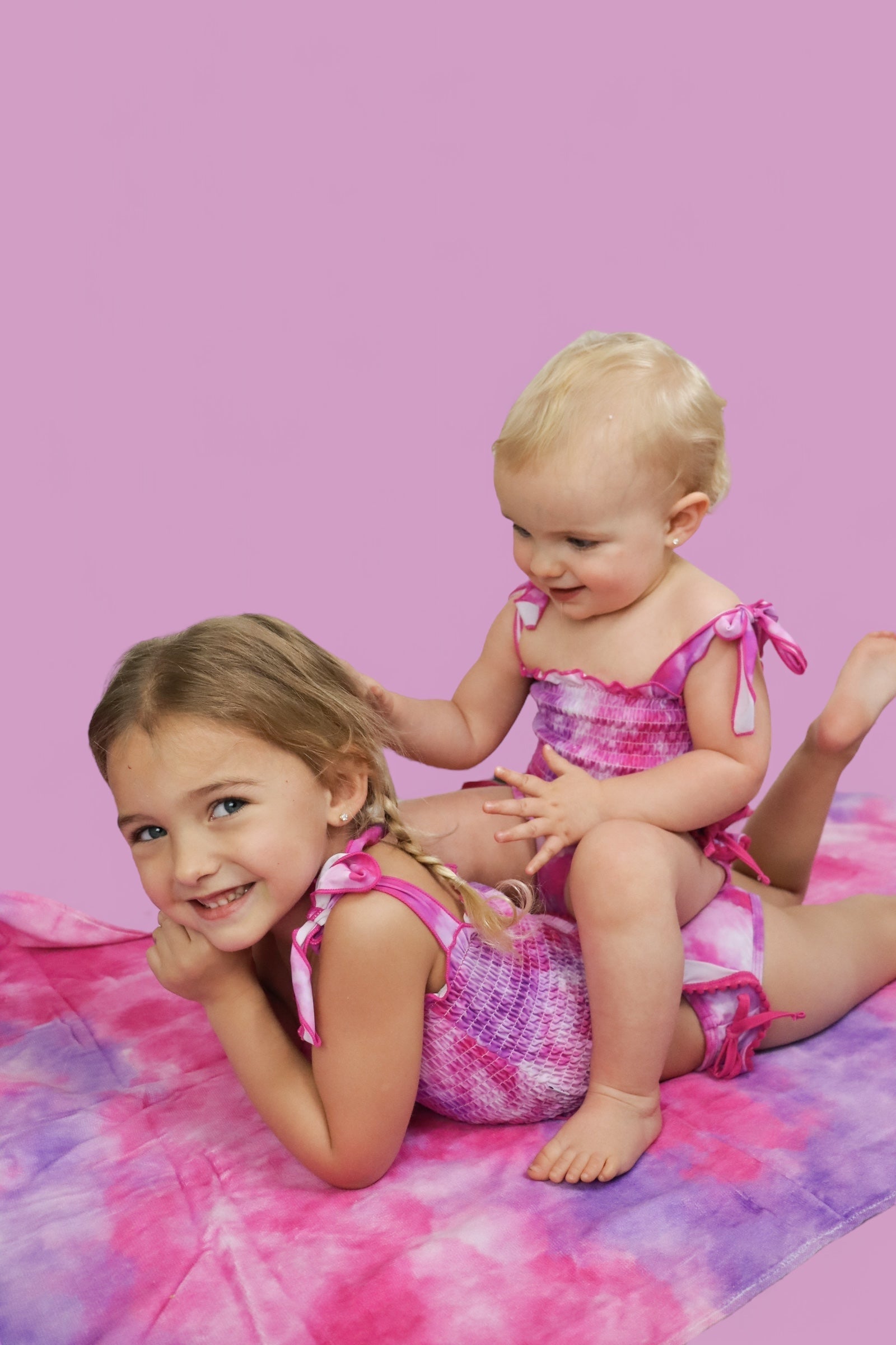 DREAM BIG LITTLE CO CANDY CLOUDS DREAM SMOCKED TWO PIECE SWIM SUITEveretts Place