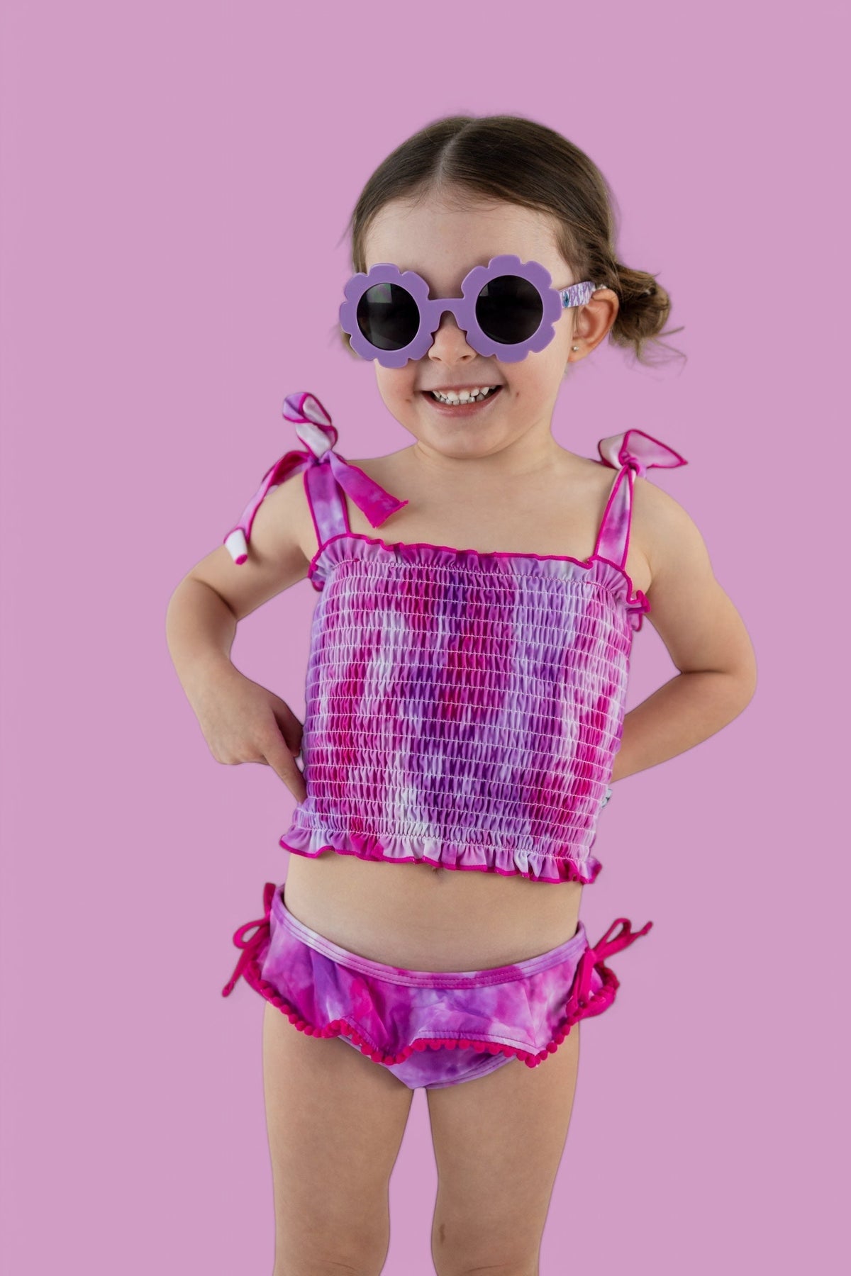 DREAM BIG LITTLE CO CANDY CLOUDS DREAM SMOCKED TWO PIECE SWIM SUITEveretts Place