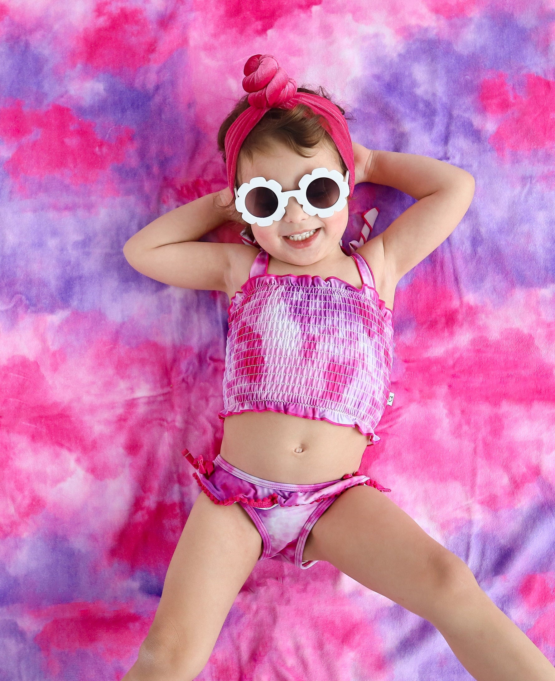 DREAM BIG LITTLE CO CANDY CLOUDS DREAM SMOCKED TWO PIECE SWIM SUITEveretts Place