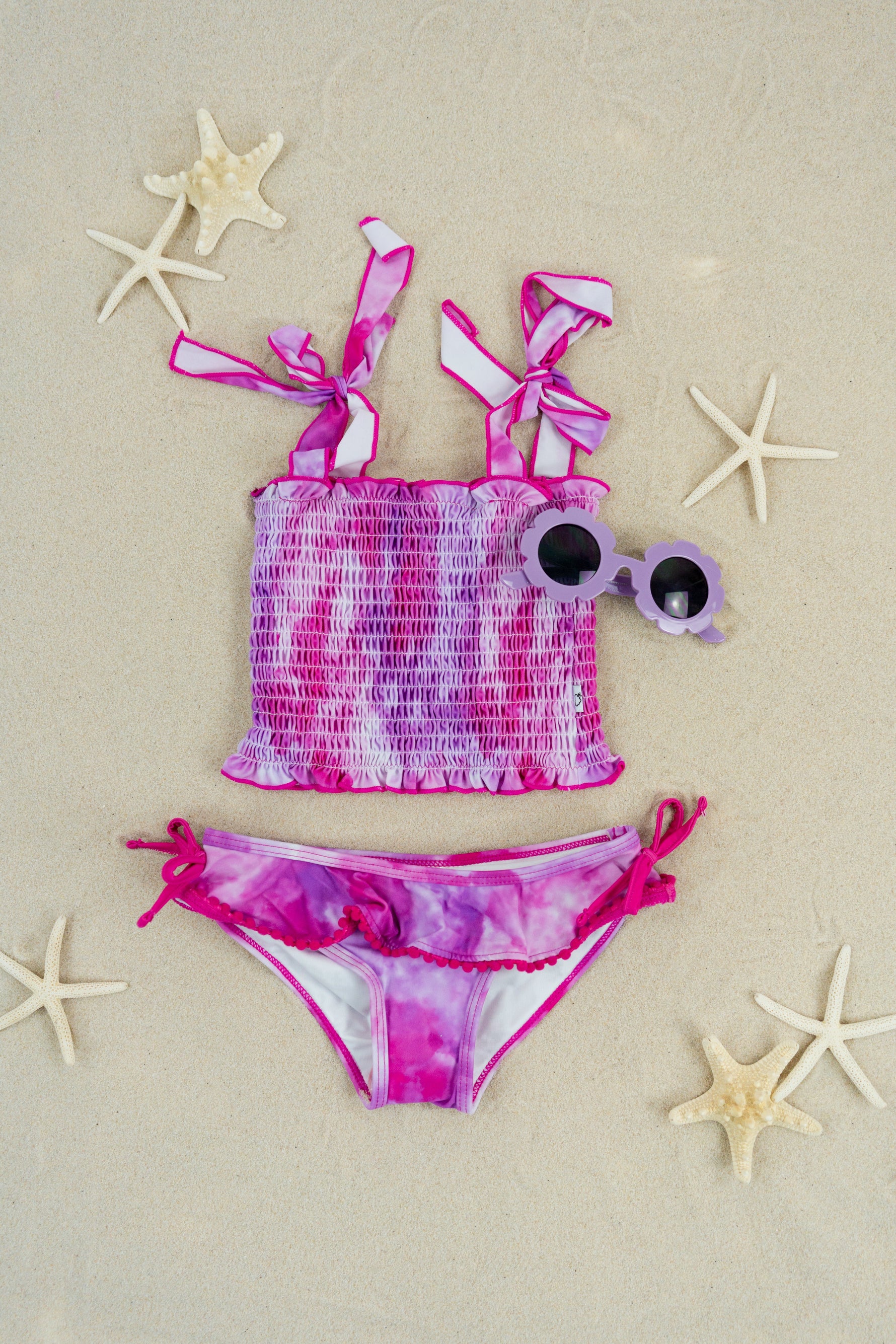 DREAM BIG LITTLE CO CANDY CLOUDS DREAM SMOCKED TWO PIECE SWIM SUITEveretts Place