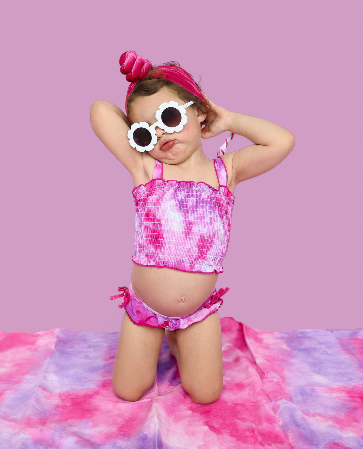 DREAM BIG LITTLE CO CANDY CLOUDS DREAM SMOCKED TWO PIECE SWIM SUITEveretts Place