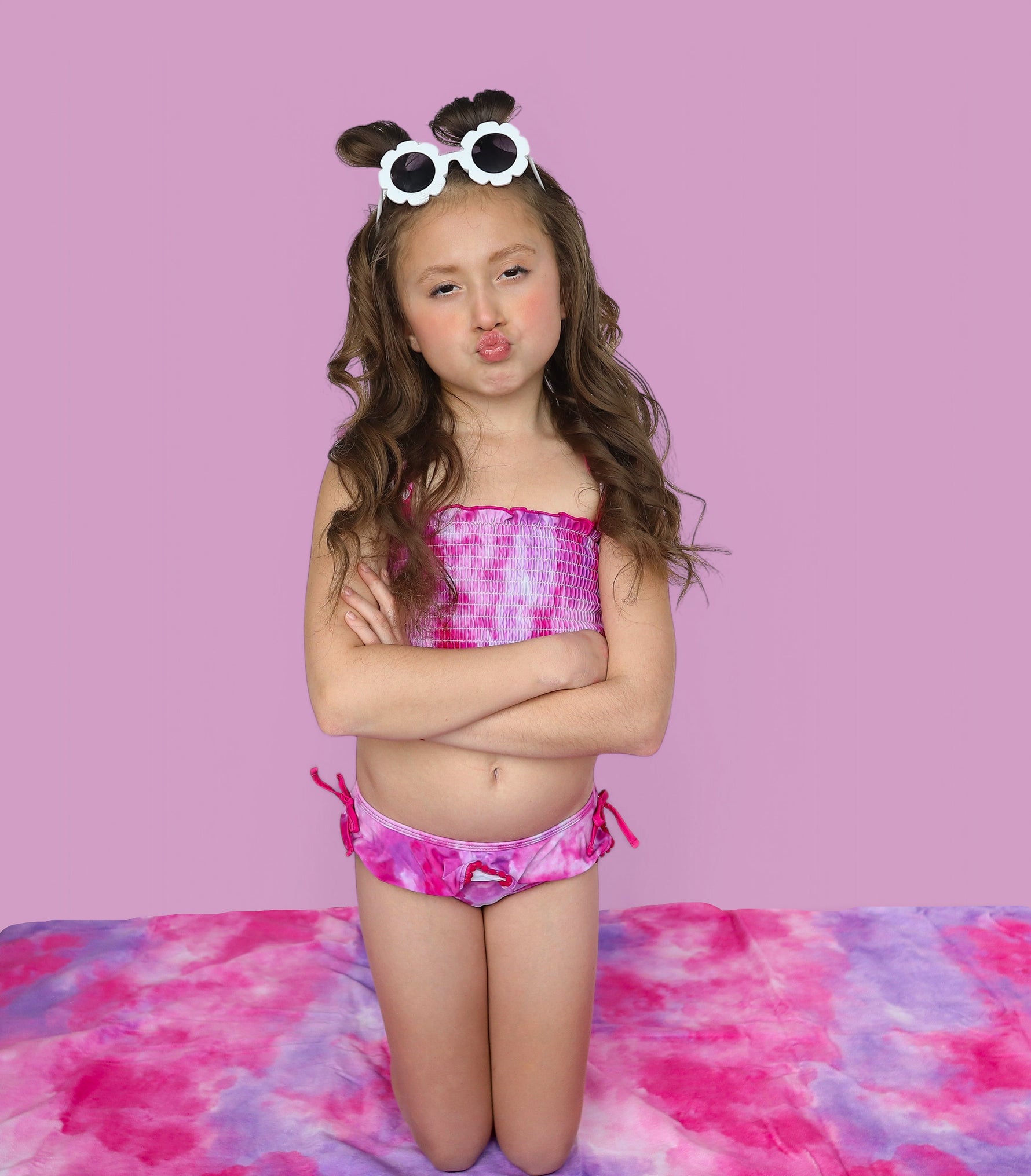 DREAM BIG LITTLE CO CANDY CLOUDS DREAM SMOCKED TWO PIECE SWIM SUITEveretts Place