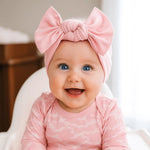 Sweet Bamboo Candy Pink Knotted Bow - 