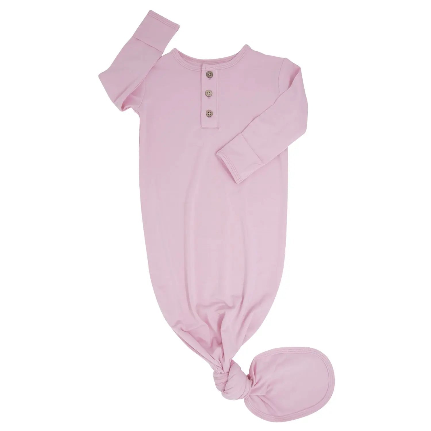 Sweet Bamboo Candy Pink Knotted Gown - 