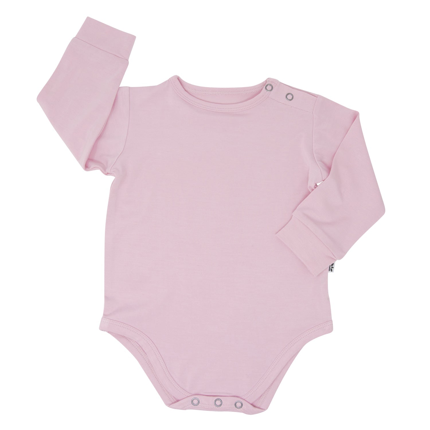 Candy Pink Long Sleeve Baby Bodysuit Snap Closure Soft Sweet Bamboo Everetts Place: Online Boutique
