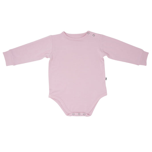 Candy Pink Long Sleeve Baby Bodysuit Snap Closure Soft Sweet Bamboo Everetts Place: Online Boutique