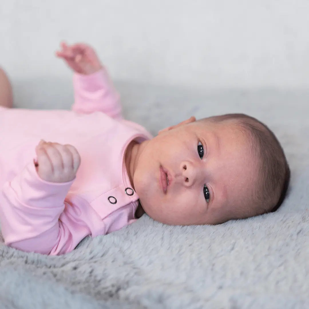 Sweet Bamboo Candy Pink Long Sleeve Bodysuit - 