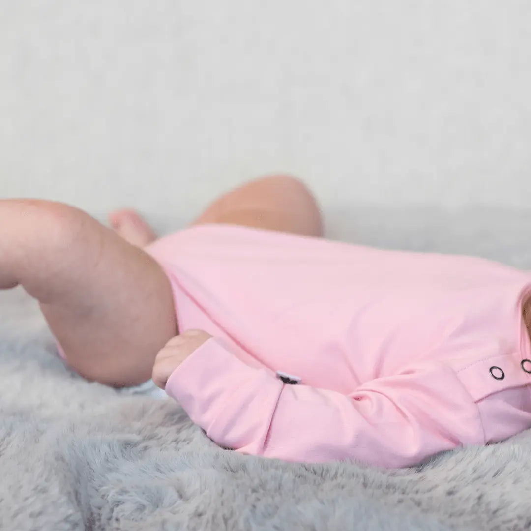 Sweet Bamboo Candy Pink Long Sleeve Bodysuit - 
