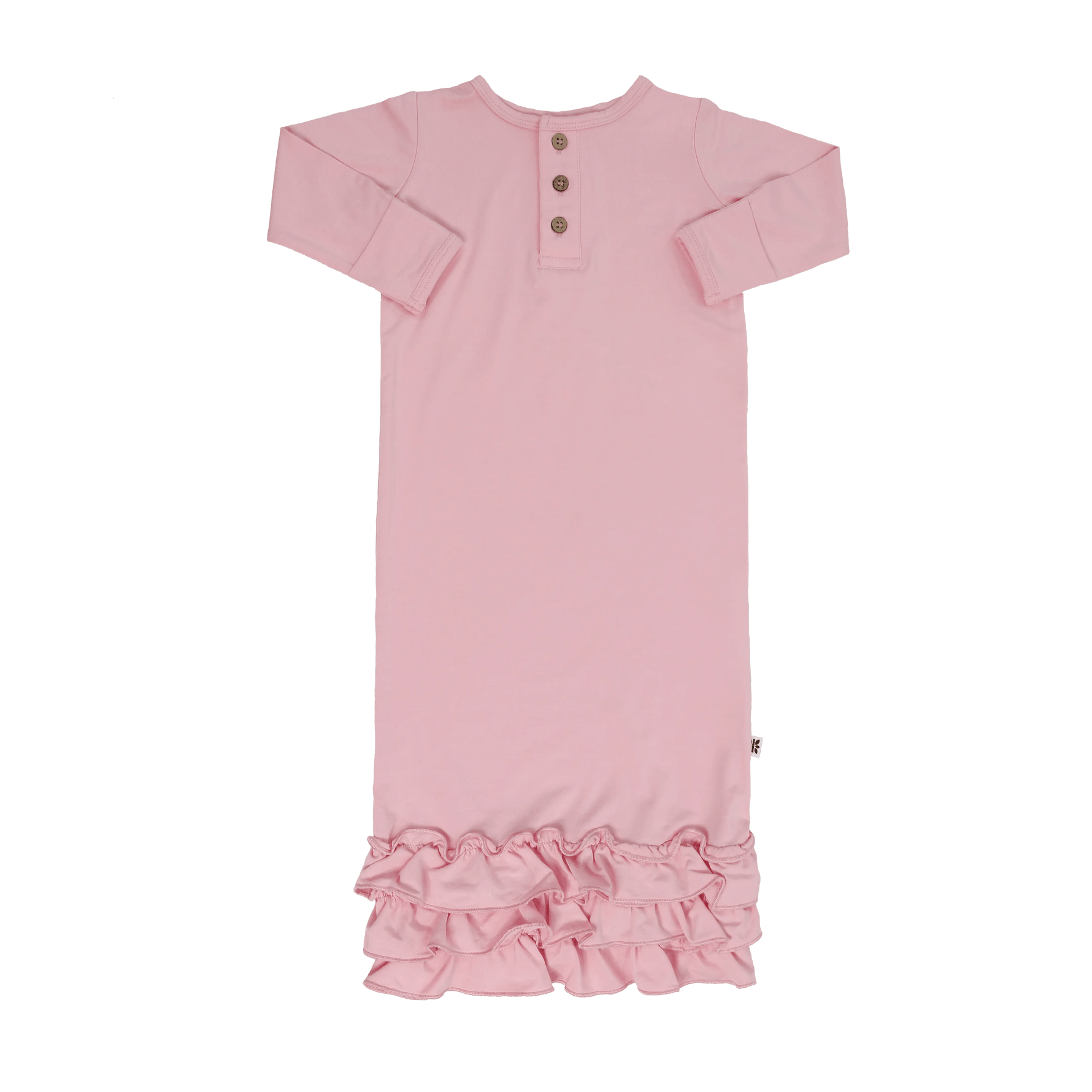 Sweet Bamboo Candy Pink Ruffle Gown - 