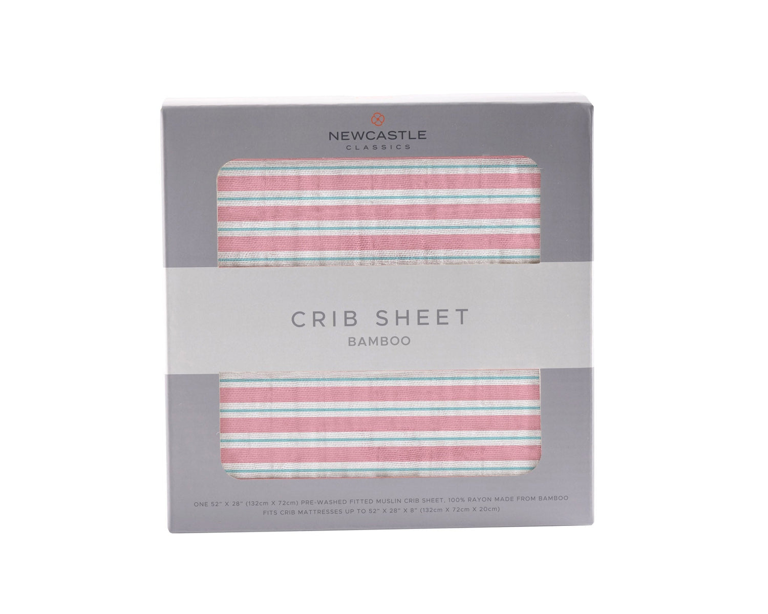 Newcastle Classics Candy Stripe Bamboo Muslin Crib SheetEveretts Place