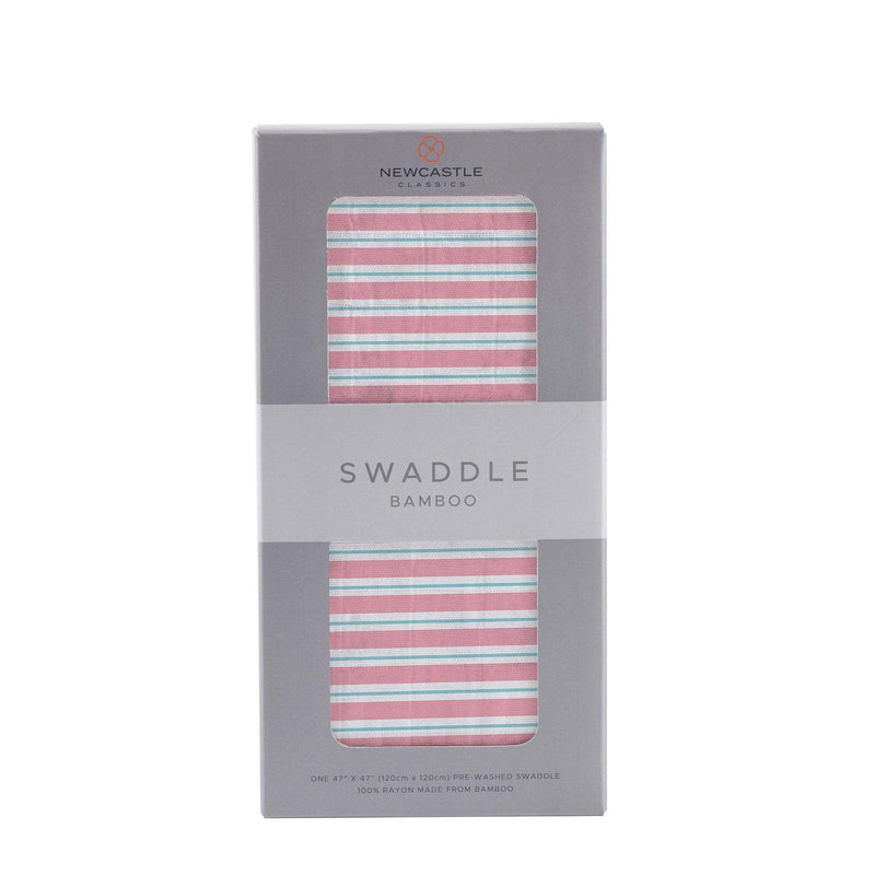 Candy Stripe Bamboo Muslin Swaddle - Everetts Place: Online Boutique - Kids & Babies