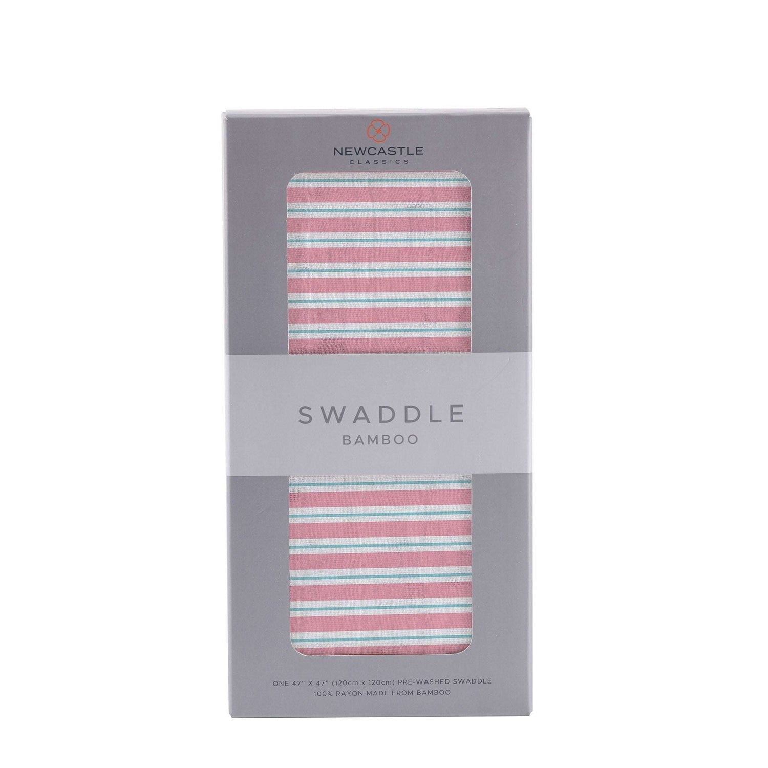 Newcastle Classics Candy Stripe Bamboo Muslin Swaddle Blanket for Soft and Breathable Baby Use - Baby & Toddler > Swaddling & Receiving Blankets > Swaddling Blankets Bamboo Swaddle