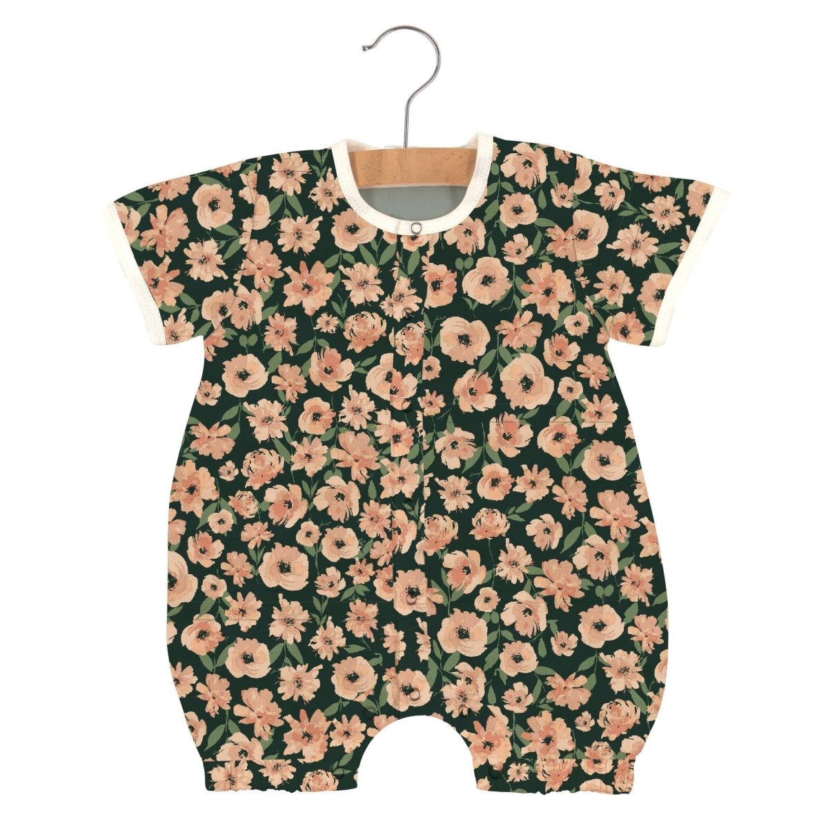 Newcastle Classics Canyon Sunset Flowers Bamboo Mini Romper for Stylish Babies -