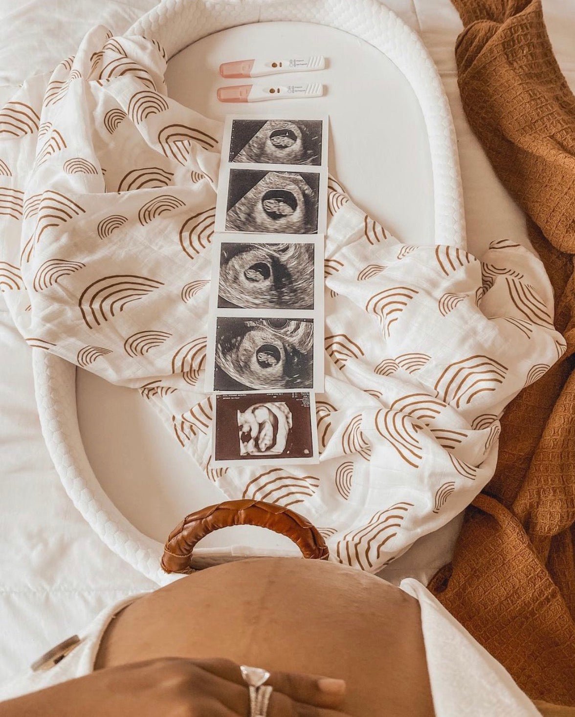 Bamboo Cotton Muslin Swaddle Blanket by Harp Angel Boutique