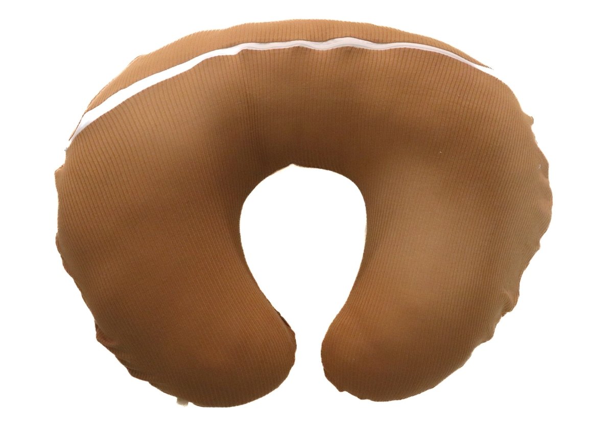 Little Mae & Co Caramel Ribbed Nursing Pillow Cover Soft Beige Fabric - Everetts Place Boutique - 